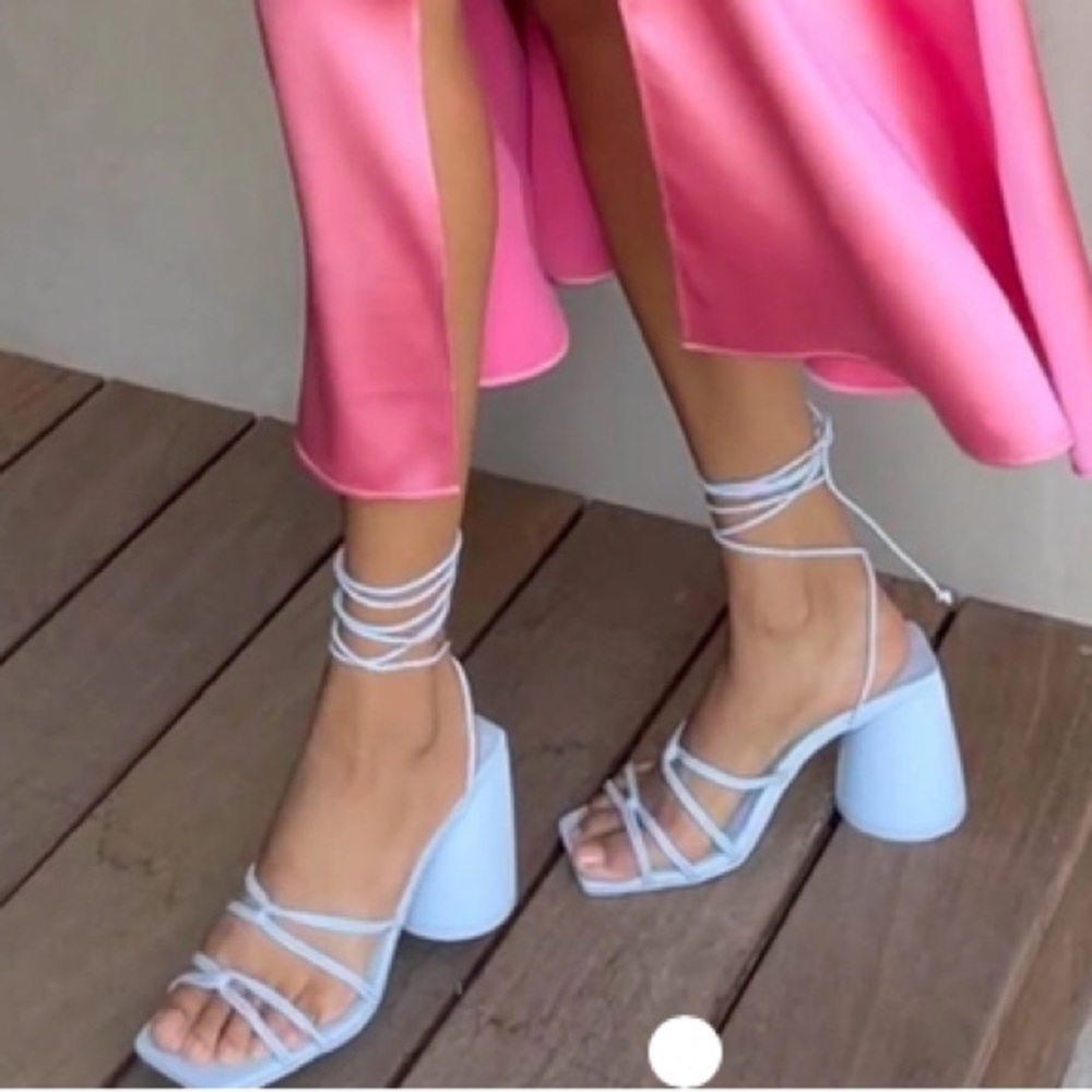 Strappy block heels